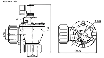 Cast Aluminum 2/2-Way Solenoid Valve, DMF-Z-DD Series